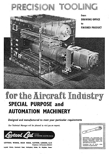 Leytonstone Jigs & Precision Tooling For The Aircraft Industry   