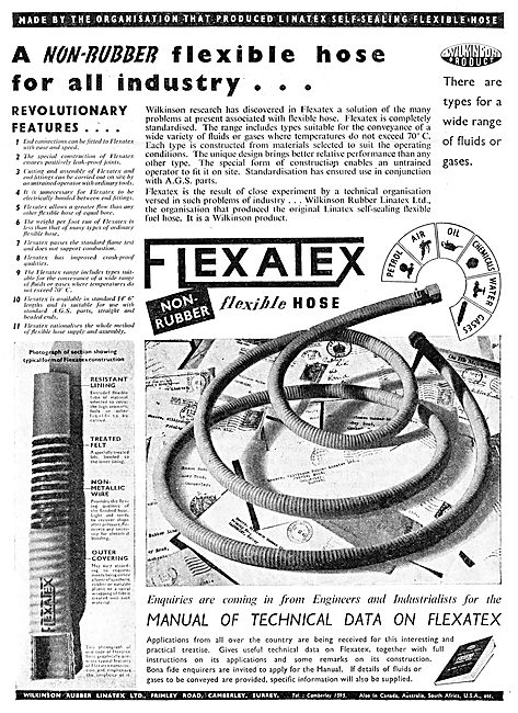 Wilkinson Rubber Linatex - Flexatex Non-Rubber Flexible Hose     