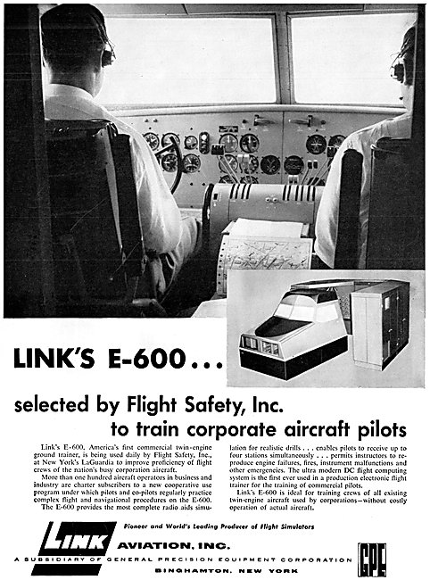 Link E-600 Twin Engine Ground Trainer 1957                       