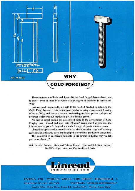 Linread Nuts,Bolts Screws & AGS Parts - Cold Forged Bolts        