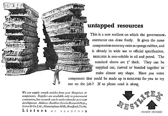 Listers Of Bradford Resilitex Rubber Substitute                  