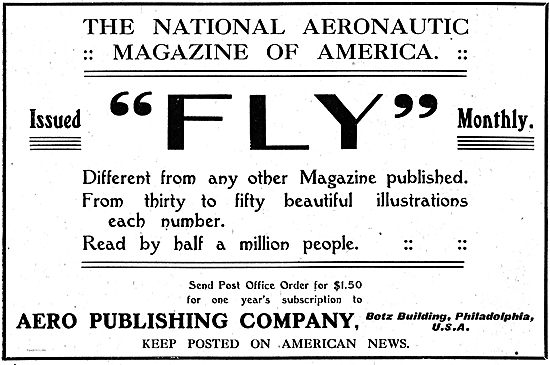 Aero Publishing Company: FLY The National Aeronautic Magazine USA