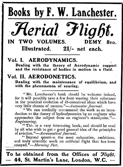 Aerial Flight - Aerodynamics & Aerodonetics By F.W. Lanchester   