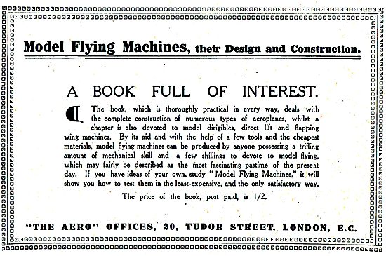 Model Flying Machines, Their Design & Construction 1/2 Post paid 