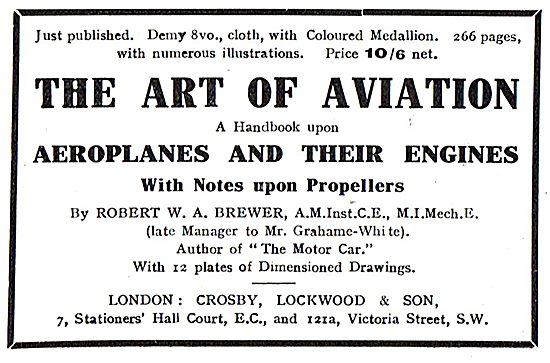 The Art Of Aviation, Aeroplanes & Engines By Robert Brewer       