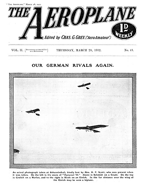  The Aeroplane Magazine Cover March 28th 1912 - Grulich Harlan   