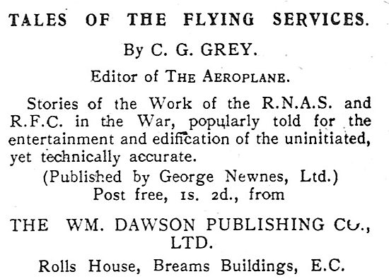Tales Of The Flying Services By C.G.Grey                         