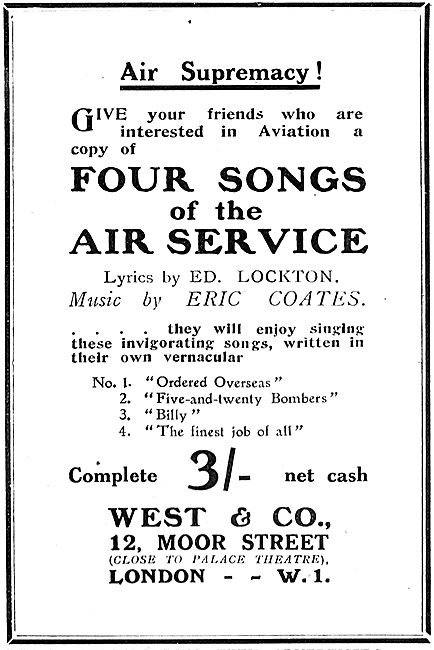  Four Songs Of The Air Service: Ed Lockton & Eric Coates         