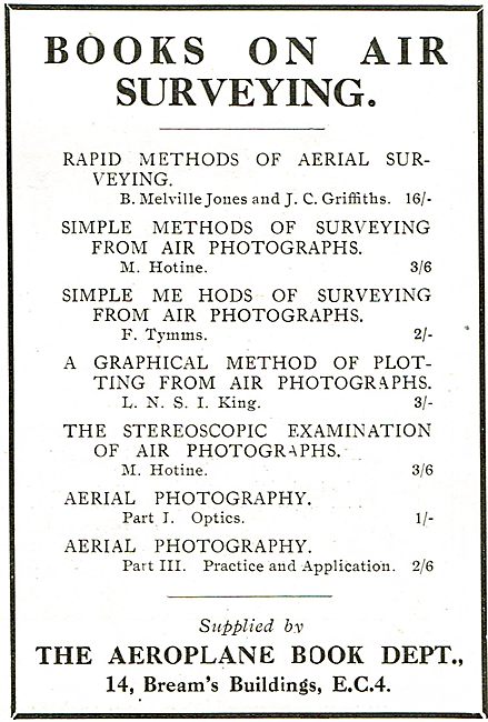 Books On Air Surveying - Various Titles                          
