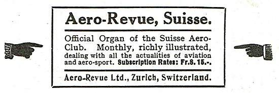 Aero-Revue Suisse The Official Organ Of The Swiss Aero Club      