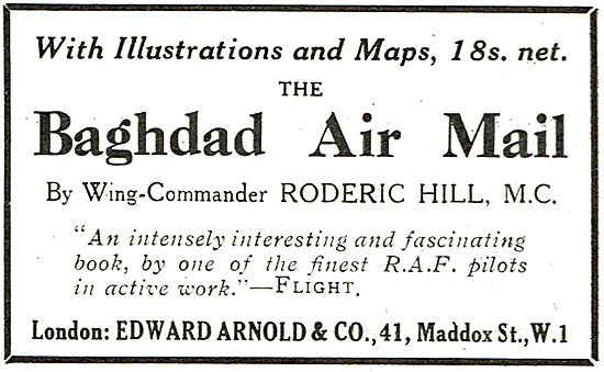 The Baghdad Air Mail By Wing Commander Roderic Hill M.C          