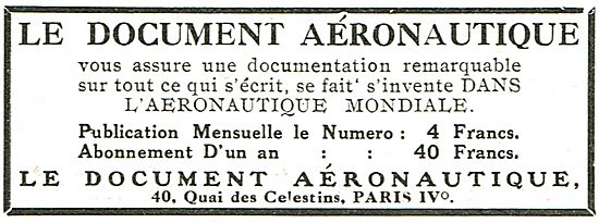 Le Document Aeronautique - Paris                                 