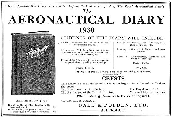Aeronautical Diary 1930                                          