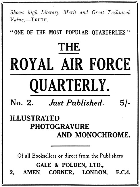  The Royal Air Force Quarterly No 2 1930                         