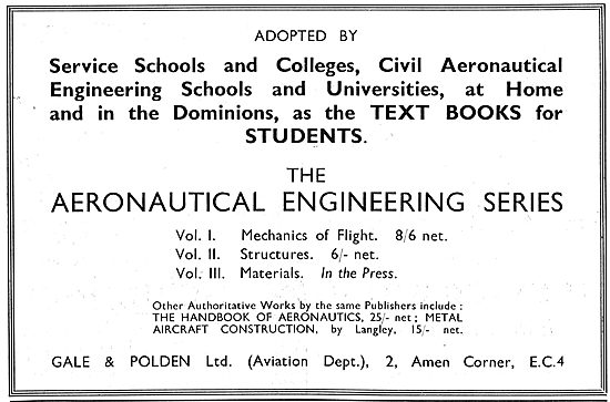  The Aeronautucal Engineering Series Vols I, II, III             