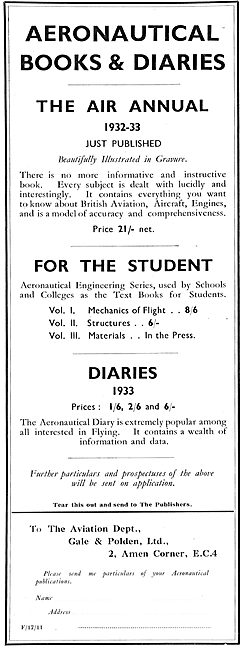 The Air Annual 1932-1933                                         