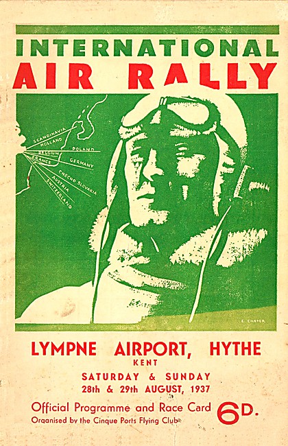 International Air Rally Lympne Magazine Cover August 28th 1937   