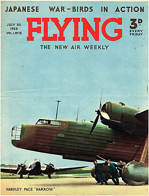 Flying Magazine Cover July 30th 1938 - Handley Page Harrow       
