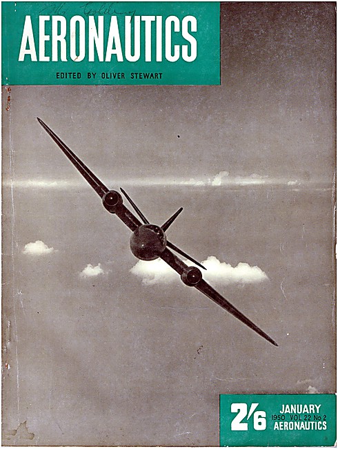 Aeronautics Magazine Cover Jan 1950 - English Electric Canberra  