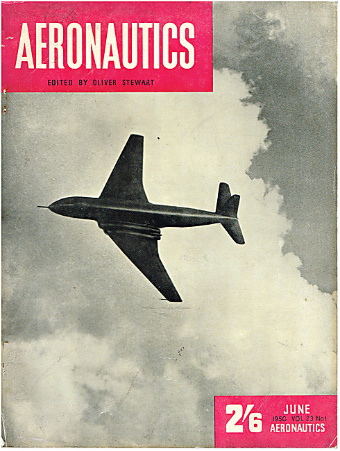 Aeronautics Magazine Cover June 1950 - De Havilland Comet        