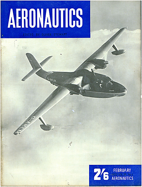 Aeronautics Magazine Cover February 1952 - Short Sealand         