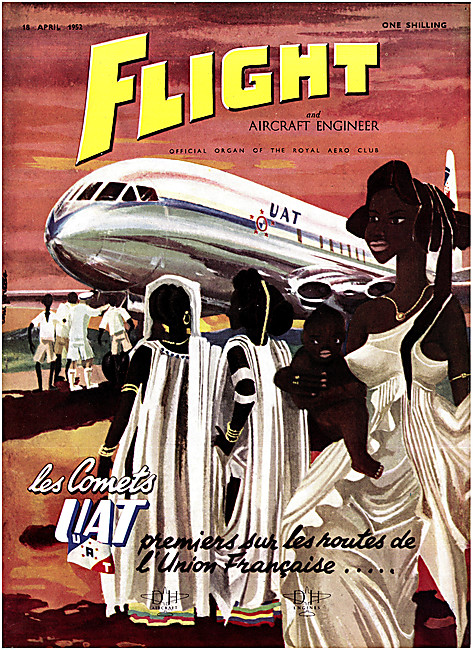 Flight Magazine Cover April 18th 1952 - De Havilland Comet       