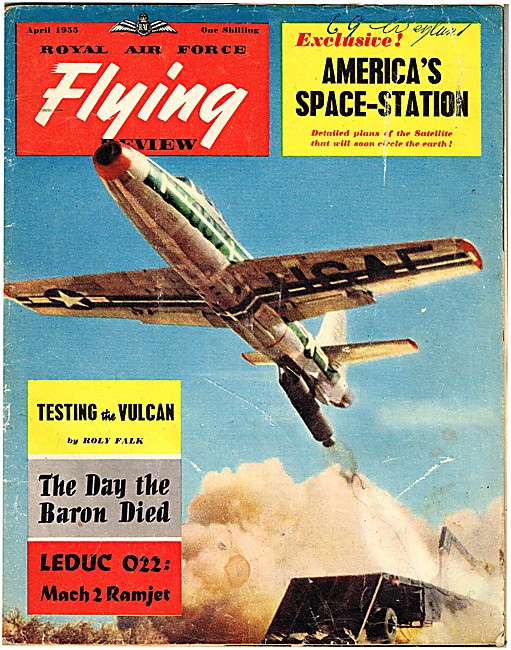 RAF Flying Review Magazine Cover April 1955 - USAF RATO Aircraft 