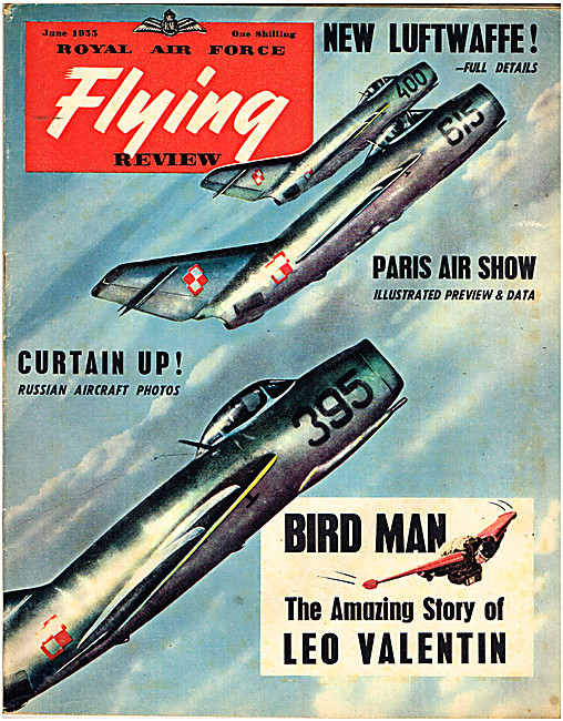 RAF Flying Review Magazine Cover June 1955 - Russian Aircraft Mig