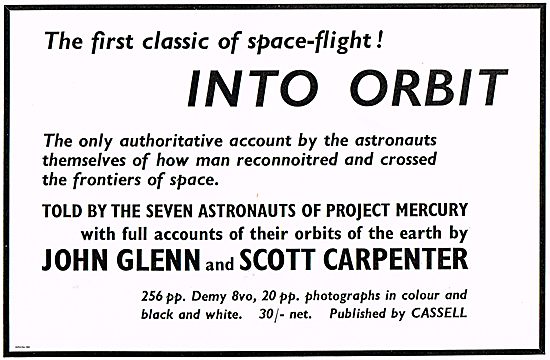 Into Orbit By John Glenn And Scott Carpenter 30/- net.           