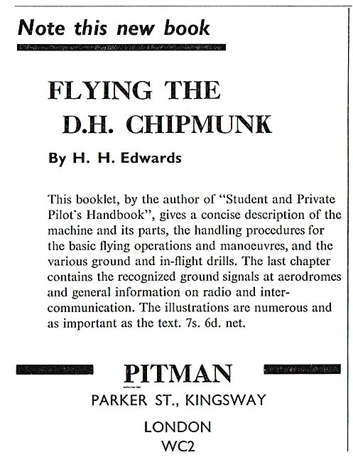 Flying The DH Chipmunk By H.H. Edwards                           