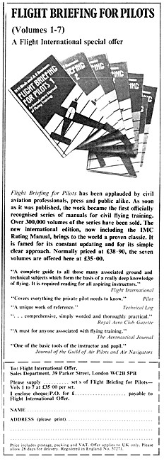 Bramson & Birch Flight Briefing For Pilots. 1981 Advert          