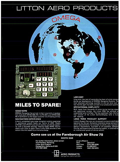 Litton Omega Navigation System - LTN 201 LTN 211                 