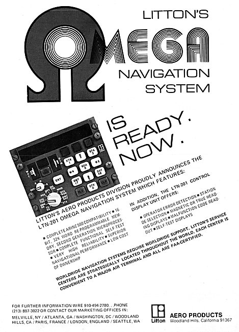 Litton Industries. Omega Navigation System                       