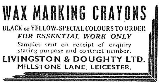 Livingstone & Doughty Wax Marking Crayons 1943                   