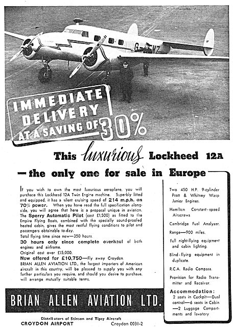 Lockheed 12A - Brian Allen                                       
