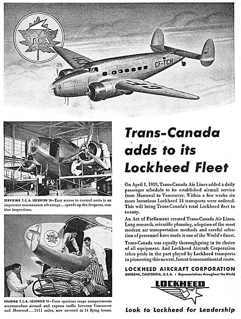 Lockheed 14 - Trans-Canada. TCA                                  