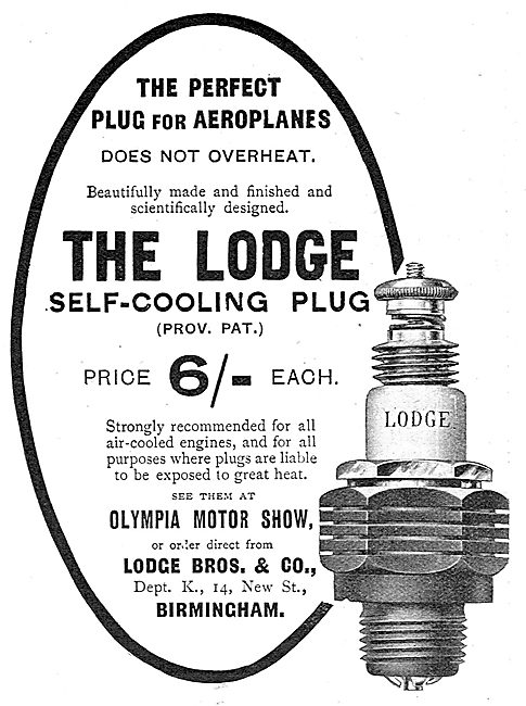 Lodge Sparking Plugs For Aircraft                                