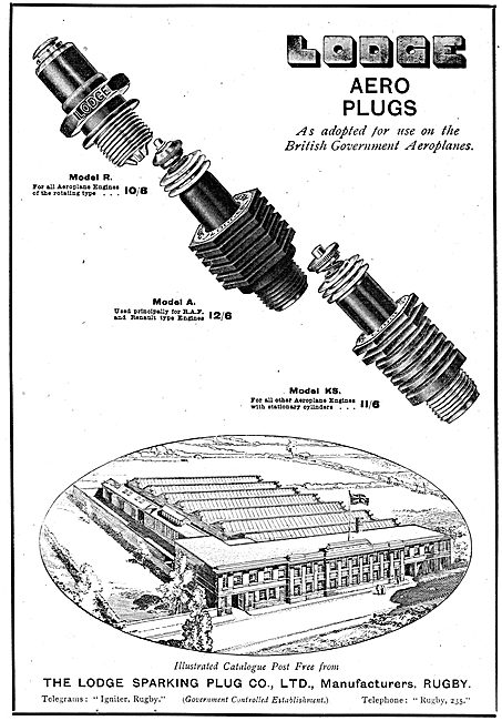 The Lodge Model R Aero Engine Sparking Plug                      