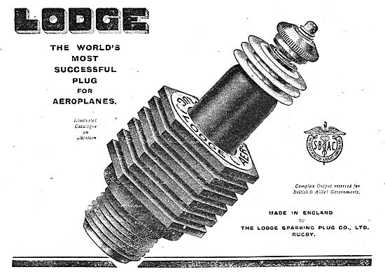 Lodge - The World's Most Successful Plug For Aeroplanes          