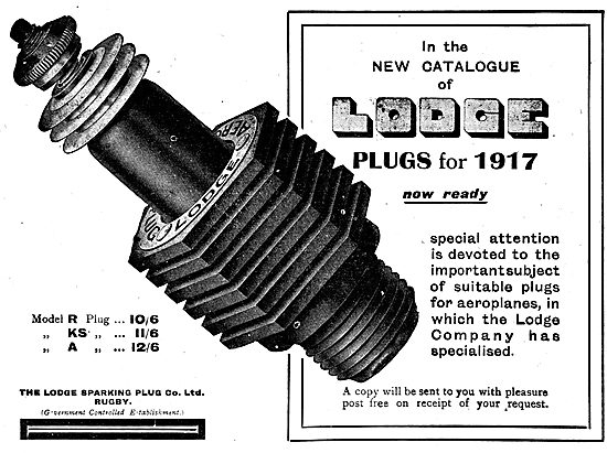 The 1917 Lodge Plugs Catalogue Now Ready.                        