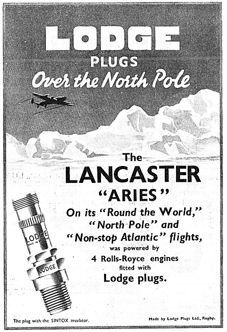 Lodge Aero Engine Spark Plugs - Lancaster Aries                  