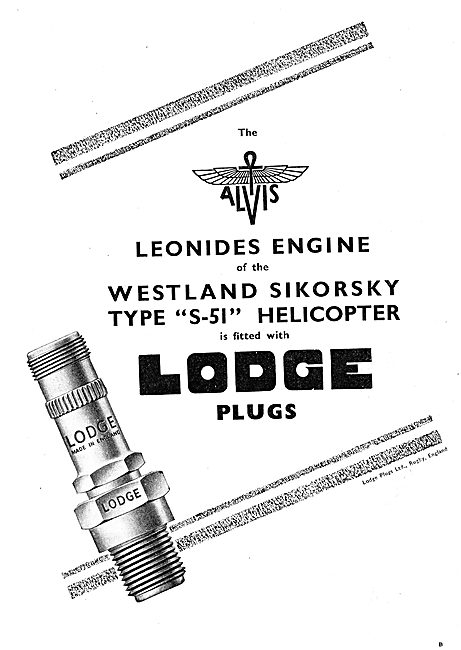 Lodge Aero-Engine Sparking Plugs                                 