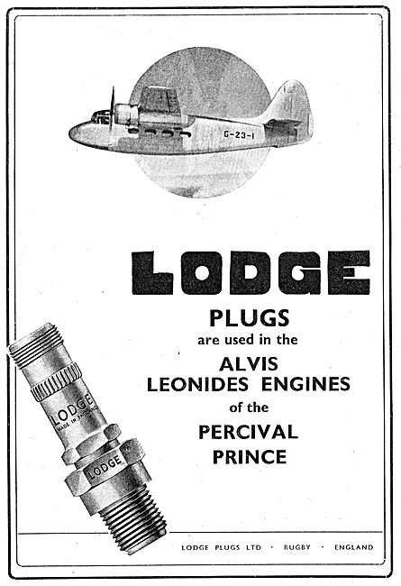 Lodge Aero-Engine Sparking Plugs                                 