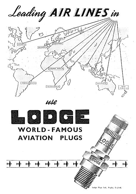 Lodge Aero-Engine Sparking Plugs                                 