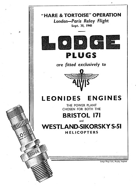 Lodge Aero-Engine Sparking Plugs                                 