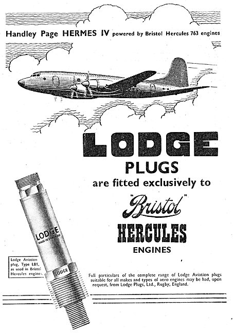 Lodge Aero-Engine Sparking Plugs                                 