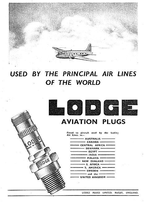 Lodge Aero-Engine Sparking Plugs                                 