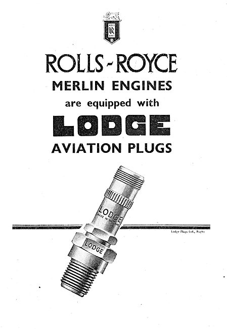 Lodge Aero-Engine Sparking Plugs                                 