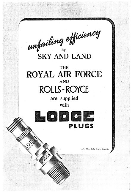 Lodge Aero-Engine Sparking Plugs                                 