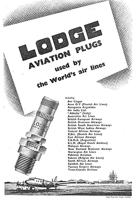 Lodge Aero Engine Sparking Plugs & Igniters                      